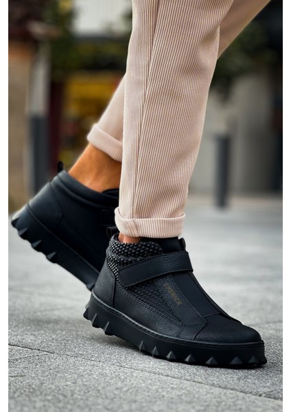 Pyramid Premium Long Cırtlı Erkek Bot Siyah