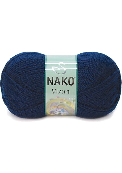 5 Adet Vizon Premium Akrilik El Örgü Ipi Yünü Renk NO:148 Lacivert fiyatları