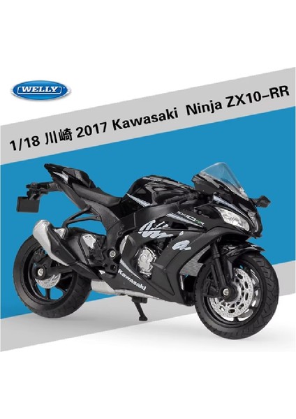 Welly 1:18 2017 Kawasaki Ninja ZX10RR Motosiklet modelleri