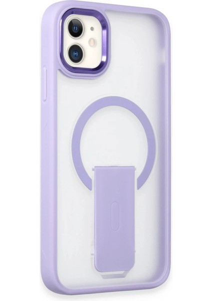 iPhone 12 Tork Magsafe Standlı Kapak - LILA-(5796)