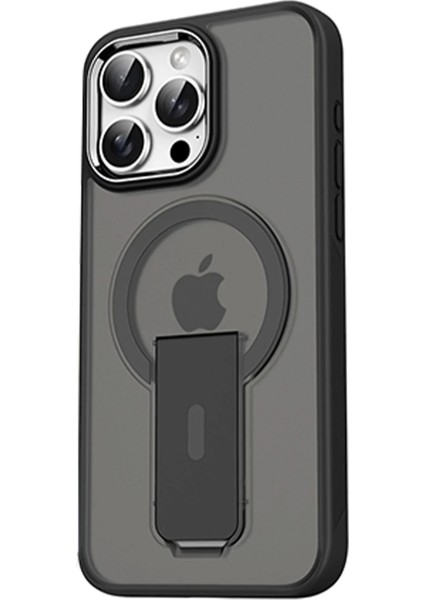 iPhone 15 Pro Tork Magsafe Standlı Kapak - SIYAH-(5796)