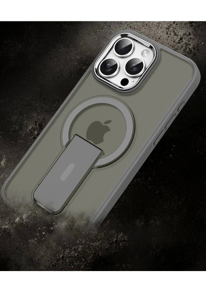 iPhone 15 Pro Tork Magsafe Standlı Kapak - SIYAH-(5796) modelleri