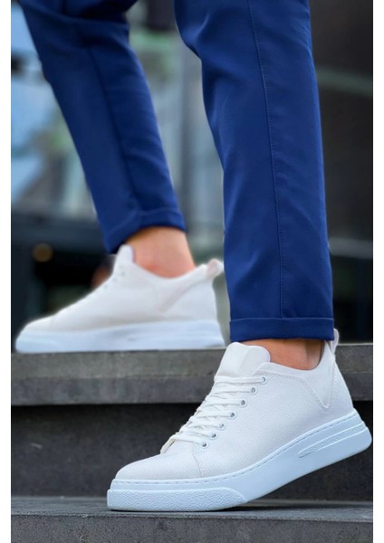 KB-X204 Kuback Beyaz Keten Beyaz Yüksek Taban Günlük Erkek Spor Ayakkabı modelleri
