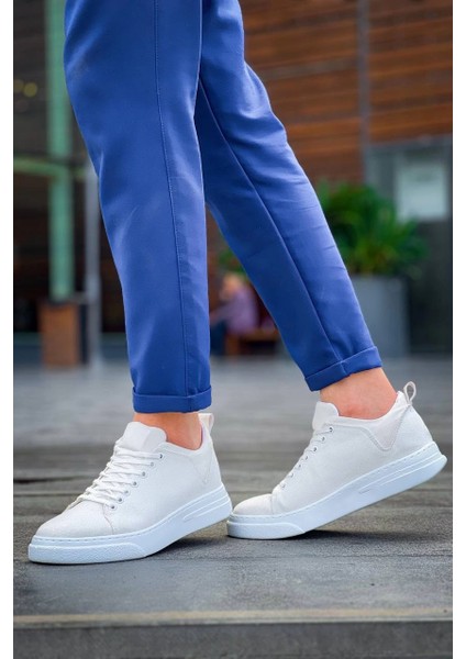 KB-X204 Kuback Beyaz Keten Beyaz Yüksek Taban Günlük Erkek Spor Ayakkabı fırsatları