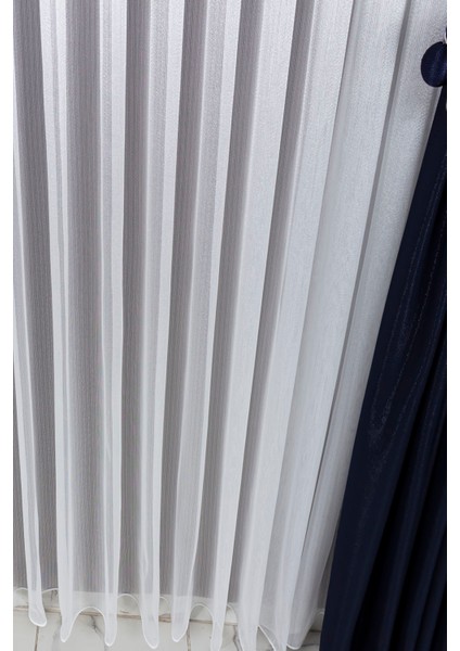 Ütü Istemez Kırışmaz Yeni Sezon Inci Model 1/2 Seyrek Pileli Tül Perde