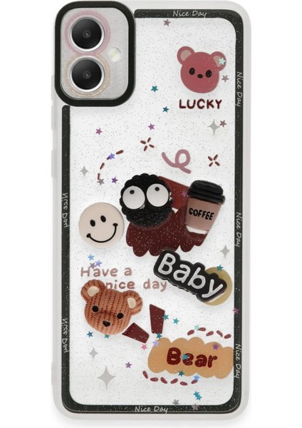 Samsung Galaxy A05 Kılıf Sweet Desenli Silikon Kapak - SARI-(5796)