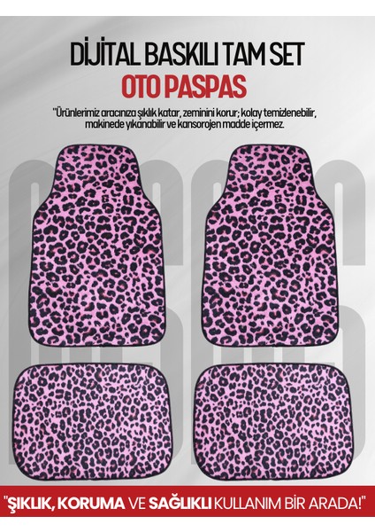 Universal Oto Paspas | Dijital Baskılı, Leke Tutmaz,yıkanabilir, Tüm Araba Modellerine Uyumlu