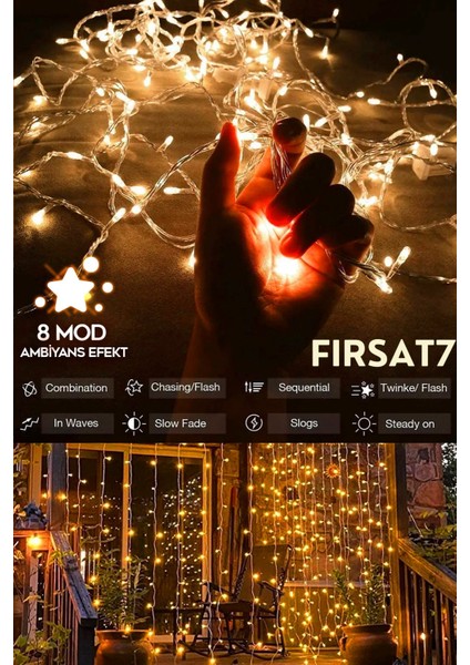 Perde LED Işık 3x3 Metre 220V Fişli Iç ve Dış Mekan Ortam Ambiyans Süs ve Dekor LED Işık fiyatları