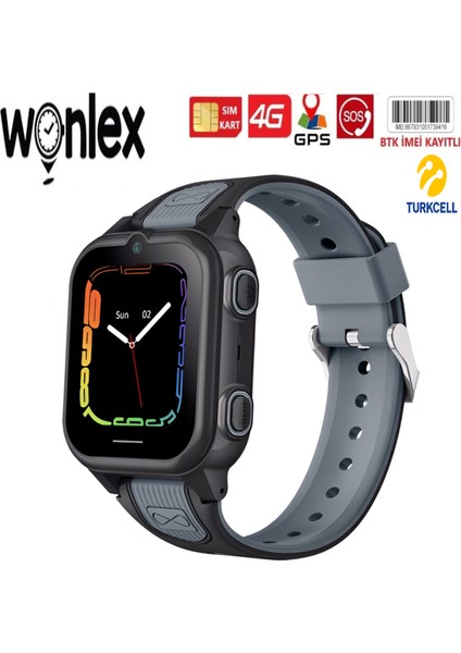 Wonlex 4g Sim Kartlı Gps'li Çocuk Saati -Turkcell Tarife- Imei Kayıtlı-Ips Ekran-Hızlı Akıcı Menü