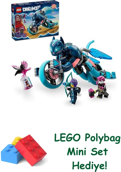 Dreamzzz 2'si 1 Arada Zoey'nin Kedi Motosikleti 71479 + Polybag