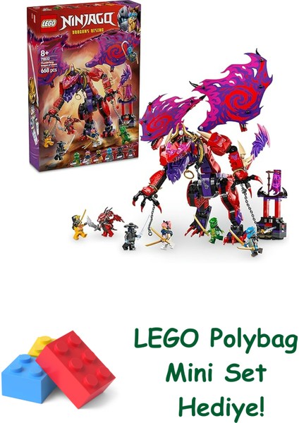 Nınjago Thunderfang Kaos Ejderhası 71832 + Polybag