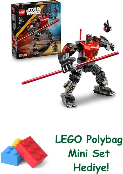 Star Wars: Klon Savaşları Darth Maul Robotu 75411 + Polybag