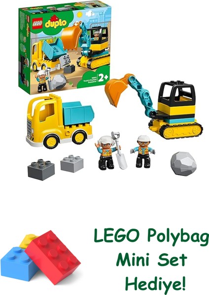 Duplo Inşaat Kamyon ve Paletli Kazıcı 10931 + Polybag