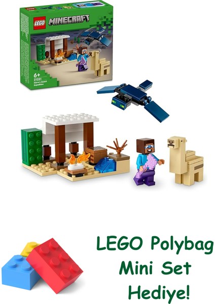 Minecraft Steve'in Çöl Keşfi 21251 + Polybag