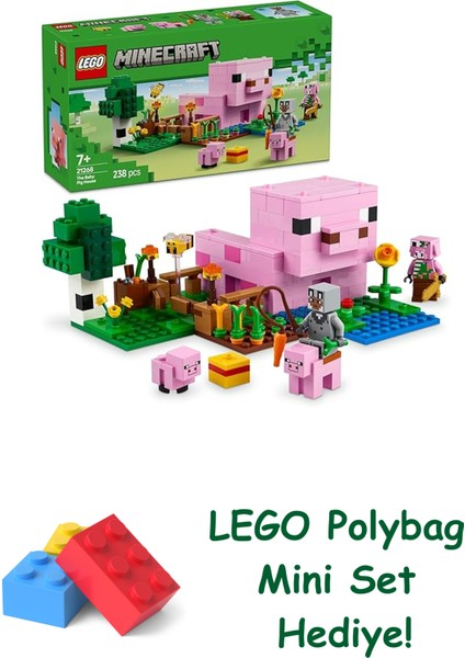 Minecraft Yavru Domuz Evi 21268 + Polybag