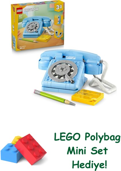 Creator 3'ü 1 Arada Retro Telefon 31174 + Polybag