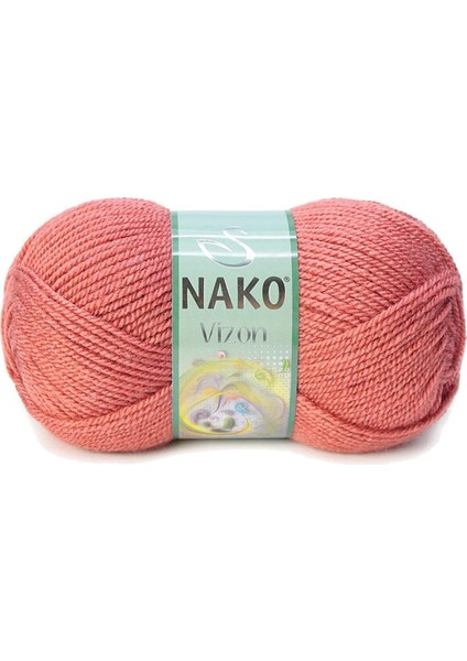 5 Adet Vizon Premium Akrilik El Örgü Ipi Yünü Renk NO:2574 Gül Kurusu fiyatları