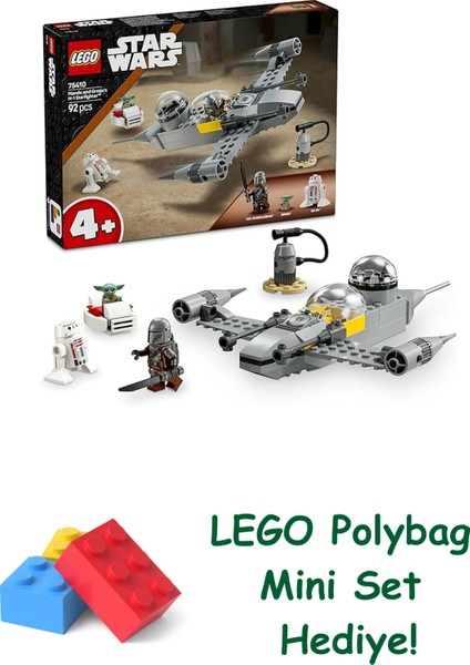 Star Wars: The Mandalorian Mando ve Grogu’nun N-1 Starfighter’ı 75410 + Polybag