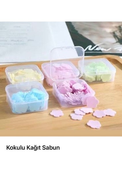 100 Adet Seyehat Kamp Okul Çanta Tek Kullanımlık Kağıt Sabun Taşınabilir Mini Sabun Dtgo Premium