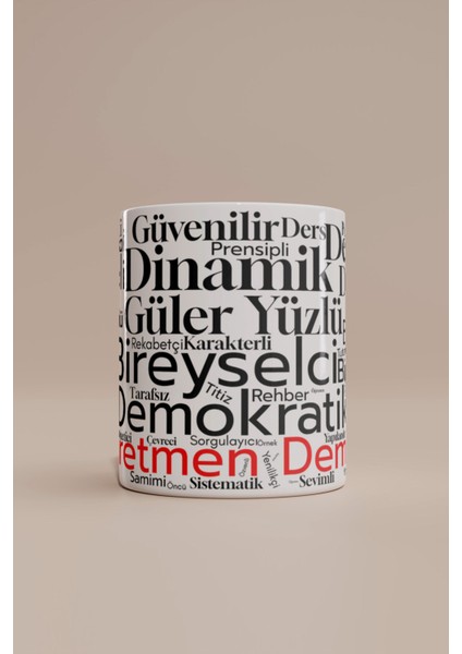 Öğretmenler Günü Kelime Bulutu Temalı Kupa Bardak fiyatları