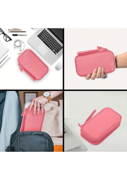 3 Katlı Dijital Aksesuar ve Kablo Düzenleyici Taşınabilir El Çantası modelleri