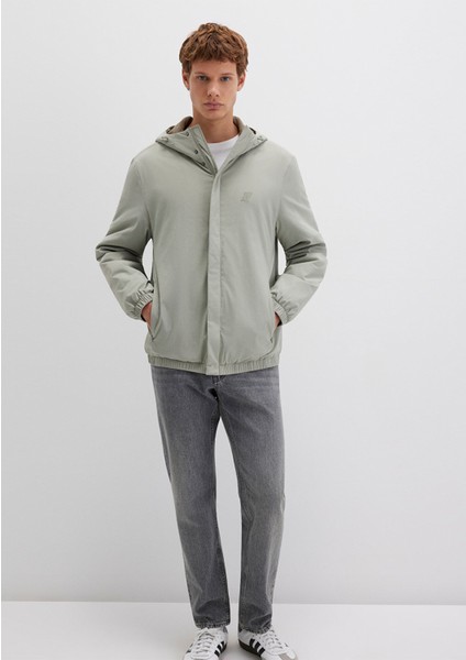 Su İtici Kapüşonlu Yeşil Mont 0110614-71484 modelleri