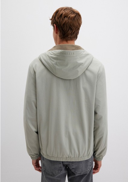 Su İtici Kapüşonlu Yeşil Mont 0110614-71484 indirimleri