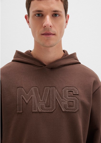 Mvjns Baskılı Kapüşonlu Kahverengi Sweatshirt 0S10346-88067 indirimleri