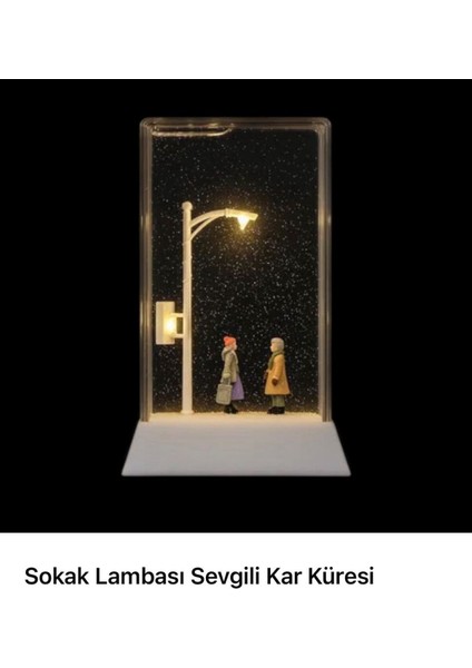 Aydınlatmalı Sevgili Figürlü Kar Küresi Hediyelik Masa Üstü Aksesauar Dtgo Premium Aksesuar