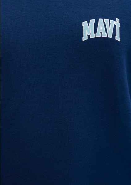 Mavi Logo Baskılı Mavi Sweatshirt 0611716-89353