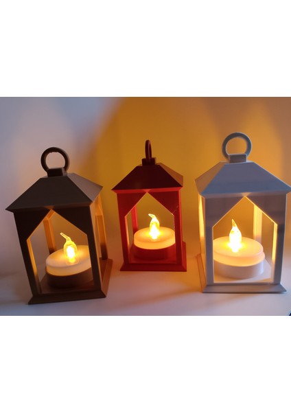 Kandil Mini Dörtgen Dekoratif Mum Dekor LED Işığı modelleri