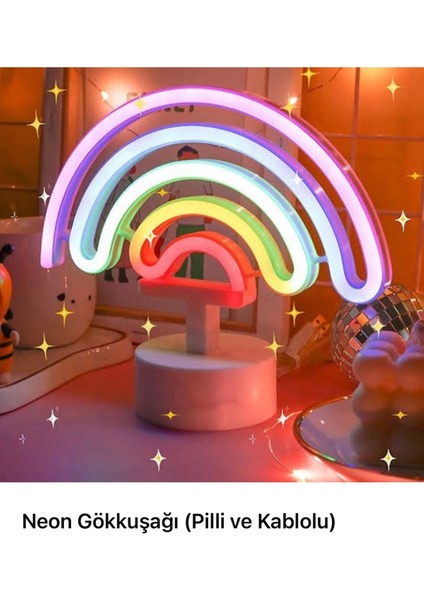 Raınbown Gökkuşuğı LED Masa Üstü Hediyelik Aksesuar Dtgo Premium LED Masa Rainbown Gök Kuşağı LED