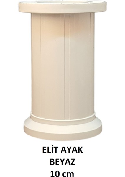 Elit Ayak, 10 Cm, Beyaz, Plastik, Masa, Baza, Yatak, Koltuk, Kanepe Ayağı, Montaj Vidalarıyla