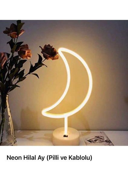 Gece Lambası Aydınlatma Ay Hilal LED Masa Üstü Hediyelik Aksesuar Dtgo Premium LED