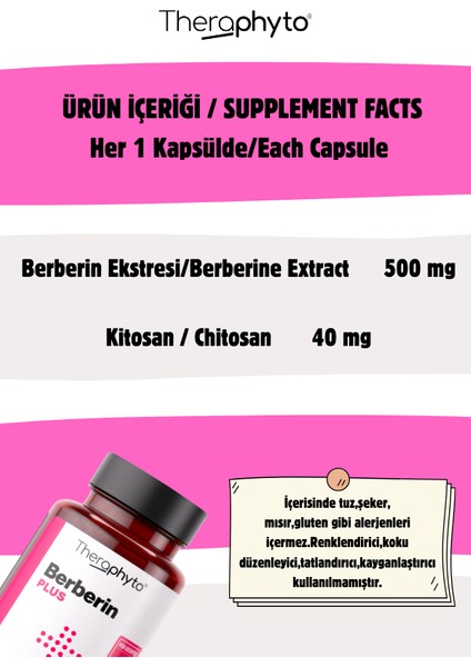 Berberin Ekstraktı (Karamuk) 60 Kapsül x 3 Adet Takviye Edici Gıda fiyatları