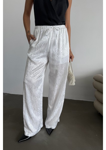 Jakar Saten Pantolon - Beyaz modelleri