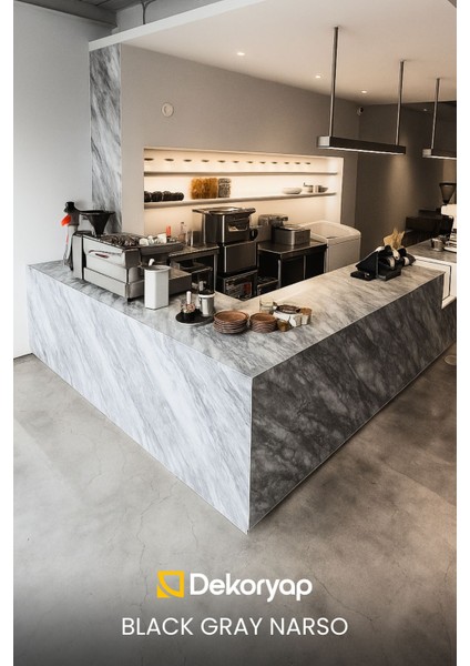 Black Gray Narso Gri Mermer Desenli Pvc Panel 122 x 244 cm modelleri
