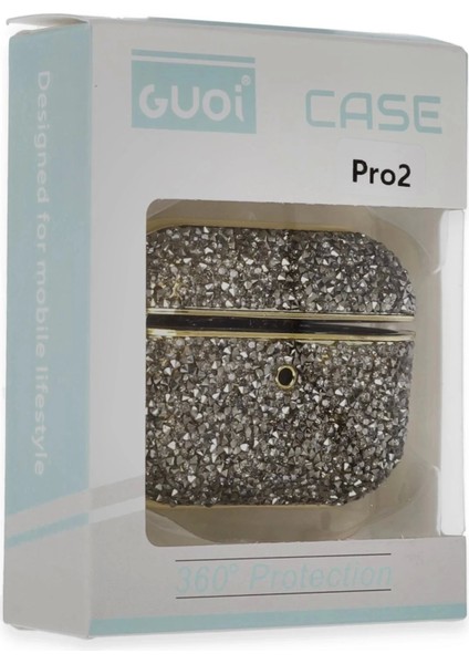 Airpods Pro 2 (2.nesil) Luz Taşlı Kılıf - SIYAH-(5796) fiyatları