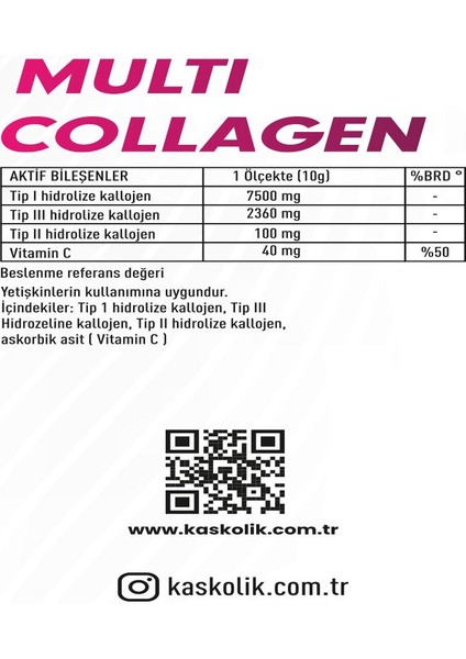 Zeus Nutrition Multi Collagen Powder 300 Gr-Çilek-Aroma fiyatları