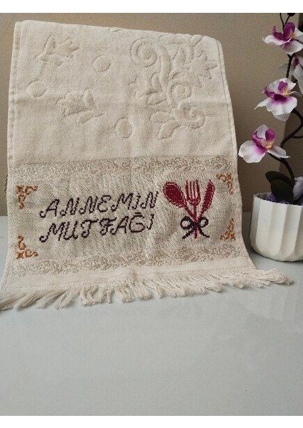 Etamin El Işlemesi Anneye Hediyelik Mutfak Havlusu - 30*50 fırsatları