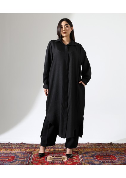 Uzun Sofia Keten Bol Gömlek Takım fiyatları