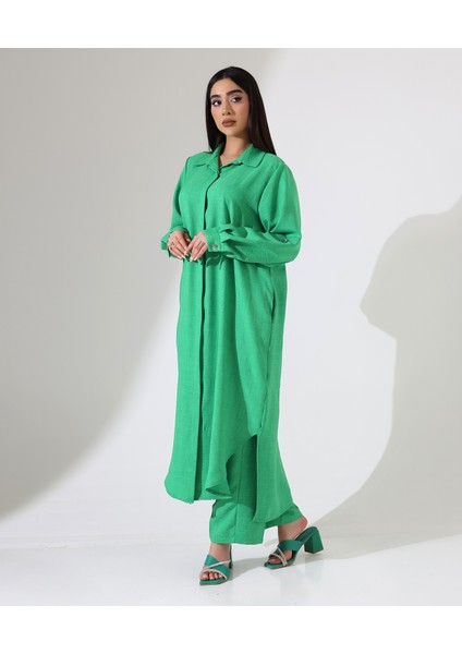 Uzun Sofia Keten Bol Gömlek Takım fiyatları