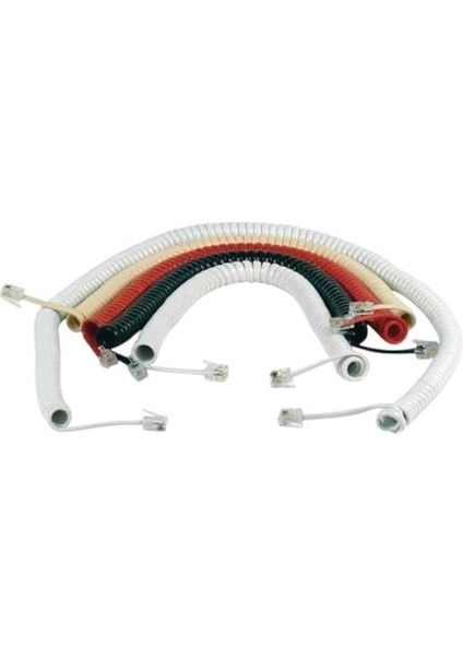 Telefon Spiral Kablo Krem
