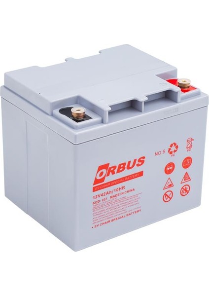 Orbus 12 V 42 A Engelli Araç Aküsü (197X165X175 Mm)