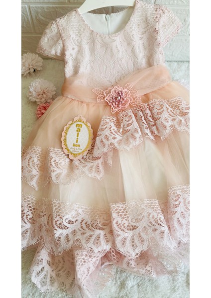 Kız Bebek ve Çocuk Bolerolu 2 Farklı Renkli Kuyruklu ve Aksesuarlı Abiye Elbise fiyatları