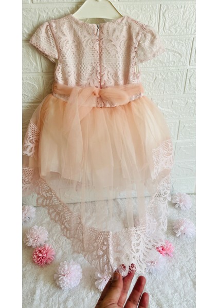 Kız Bebek ve Çocuk Bolerolu 2 Farklı Renkli Kuyruklu ve Aksesuarlı Abiye Elbise modelleri