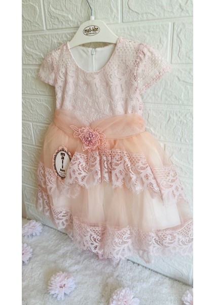 Kız Bebek ve Çocuk Bolerolu 2 Farklı Renkli Kuyruklu ve Aksesuarlı Abiye Elbise indirimleri