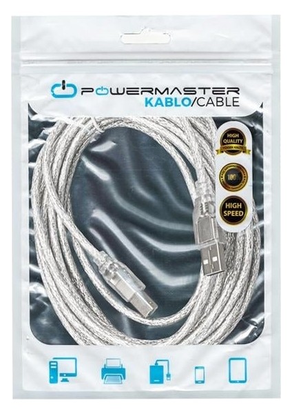 Powermaster USB 2.0 Yazıcı Kablosu 5 Metre fiyatları