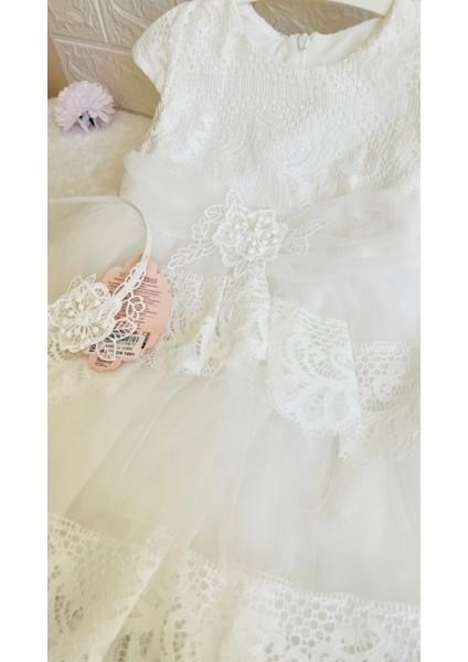 Kız Bebek ve Çocuk Bolerolu 2 Farklı Renkli Kuyruklu ve Aksesuarlı Abiye Elbise fırsatları