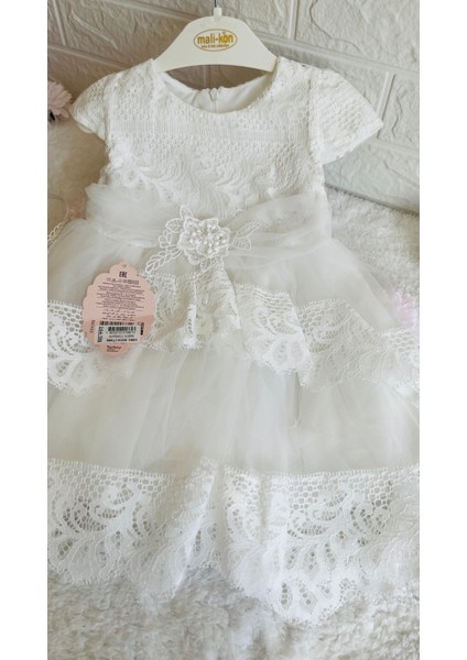 Kız Bebek ve Çocuk Bolerolu 2 Farklı Renkli Kuyruklu ve Aksesuarlı Abiye Elbise